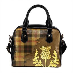 ScotsTee Shop Scottish Brecheen Weathered Tartan Shoulder Handbag Thistle Oldest