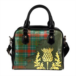 ScotsTee Shop Scottish Brough Ancient Tartan Shoulder Handbag Thistle Oldest