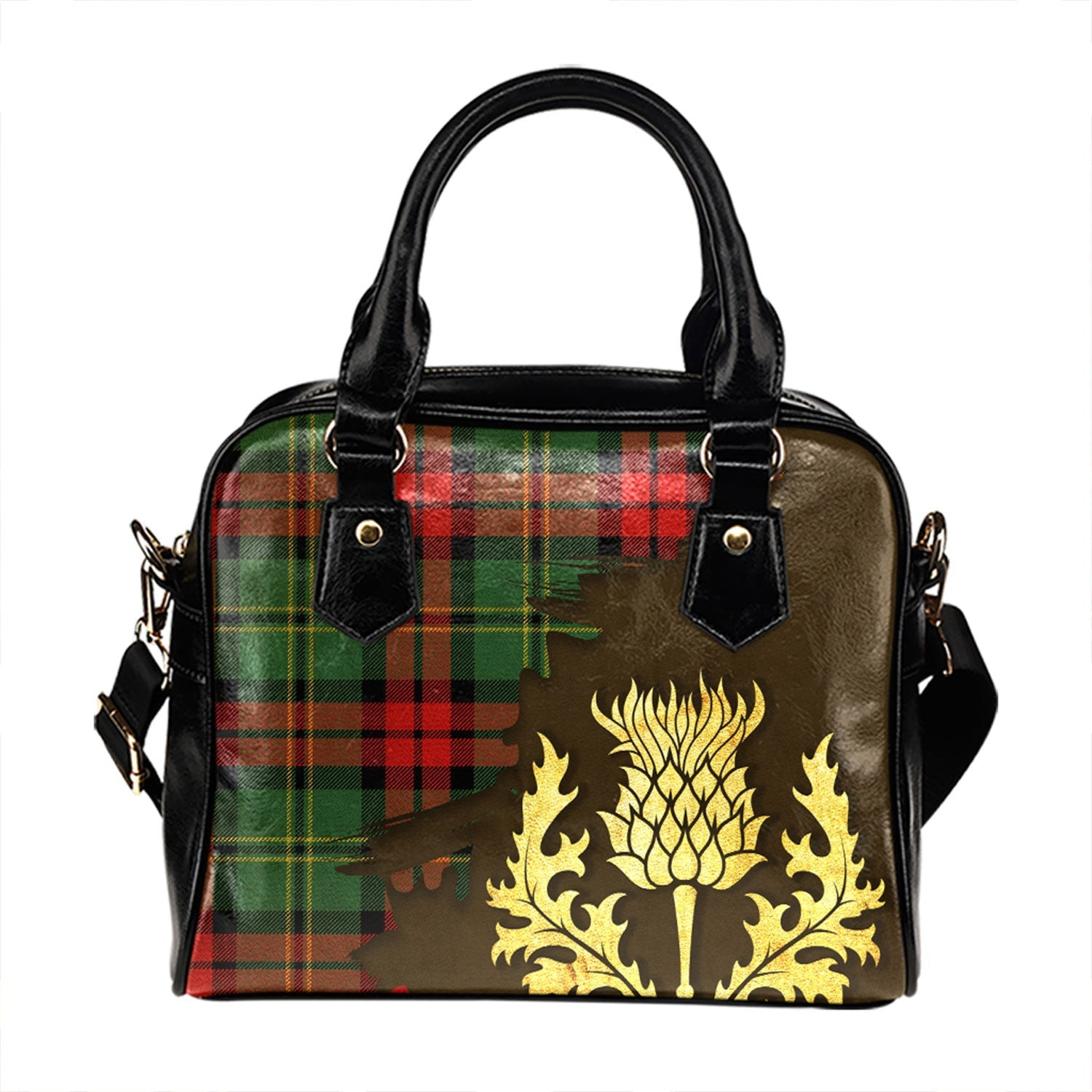 ScotsTee Shop Scottish Blackstock Hunting Modern Tartan Shoulder Handbag Thistle Oldest