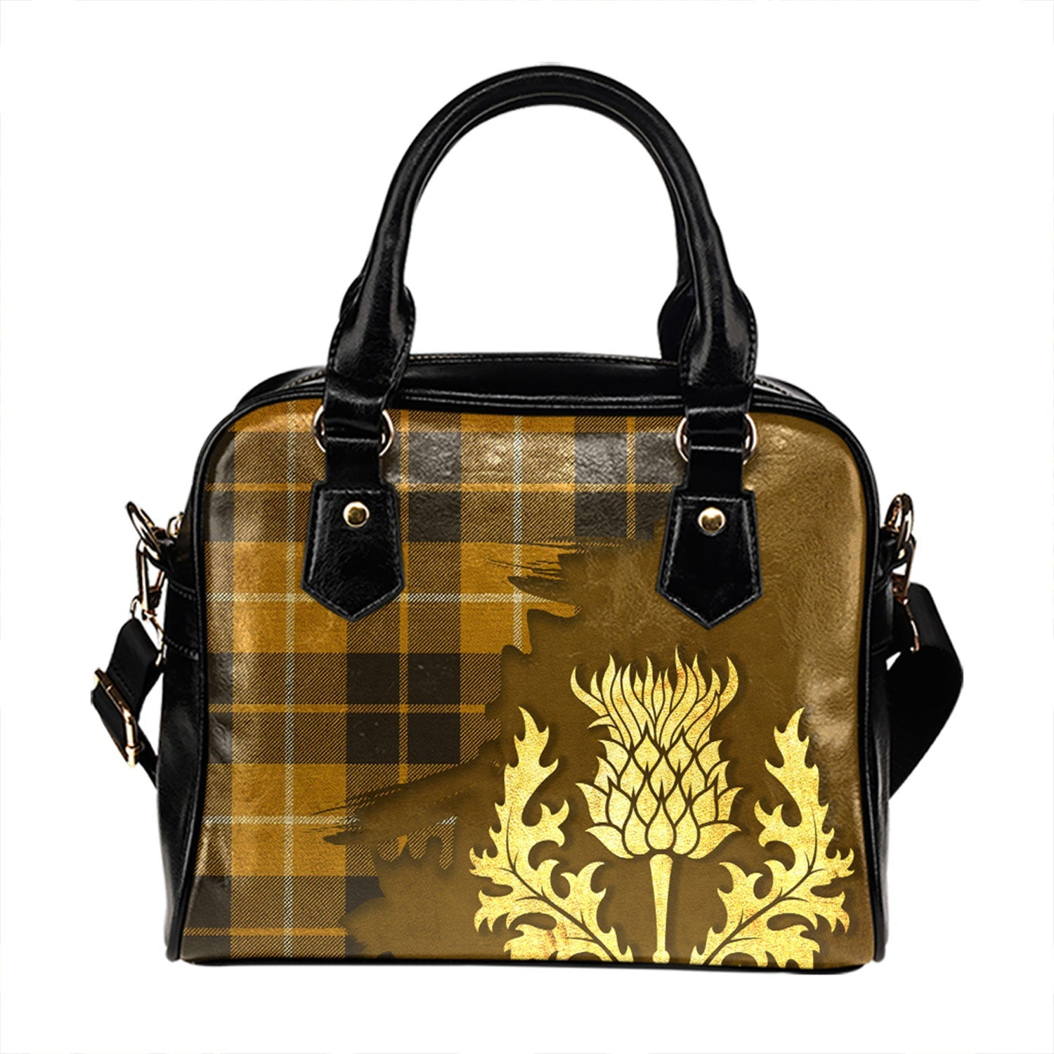 ScotsTee Shop Scottish Barclay Dress Weathered Tartan Shoulder Handbag Thistle Oldest