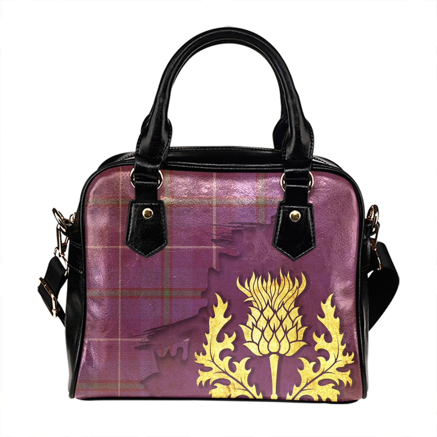 ScotsTee Shop Scottish Bryson Ancient Tartan Shoulder Handbag Thistle Oldest