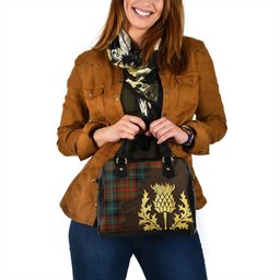 ScotsTee Shop Scottish Bonnar Ancient Tartan Shoulder Handbag Thistle Oldest