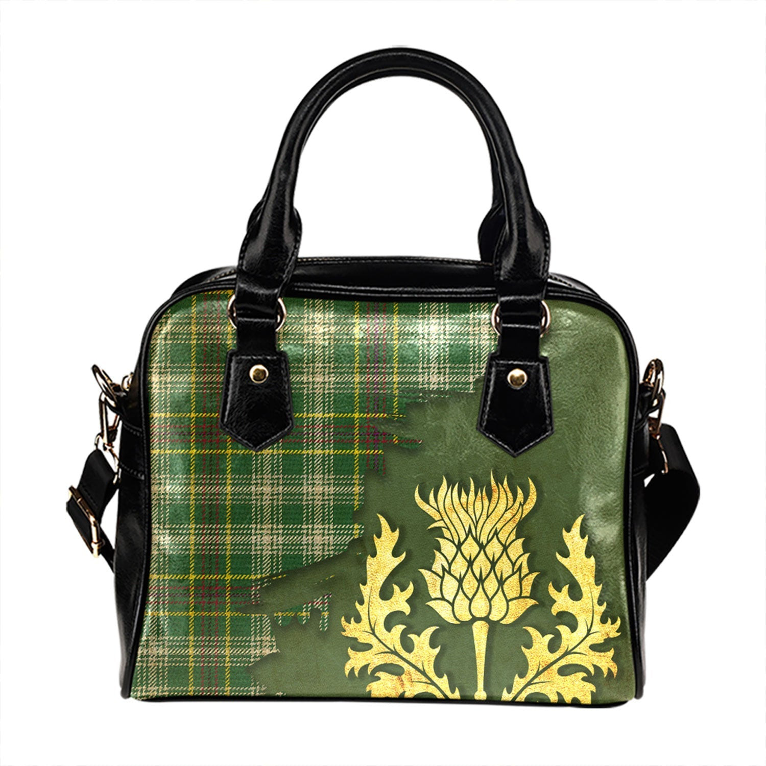 ScotsTee Shop Scottish Bryant Modern Tartan Shoulder Handbag Thistle Oldest