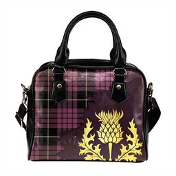 ScotsTee Shop Scottish Buchanan Cerise 2 Special Ancient Tartan Shoulder Handbag Thistle Oldest