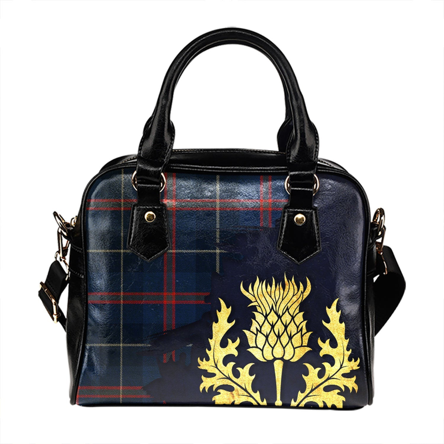 ScotsTee Shop Scottish Bryson Modern Tartan Shoulder Handbag Thistle Oldest