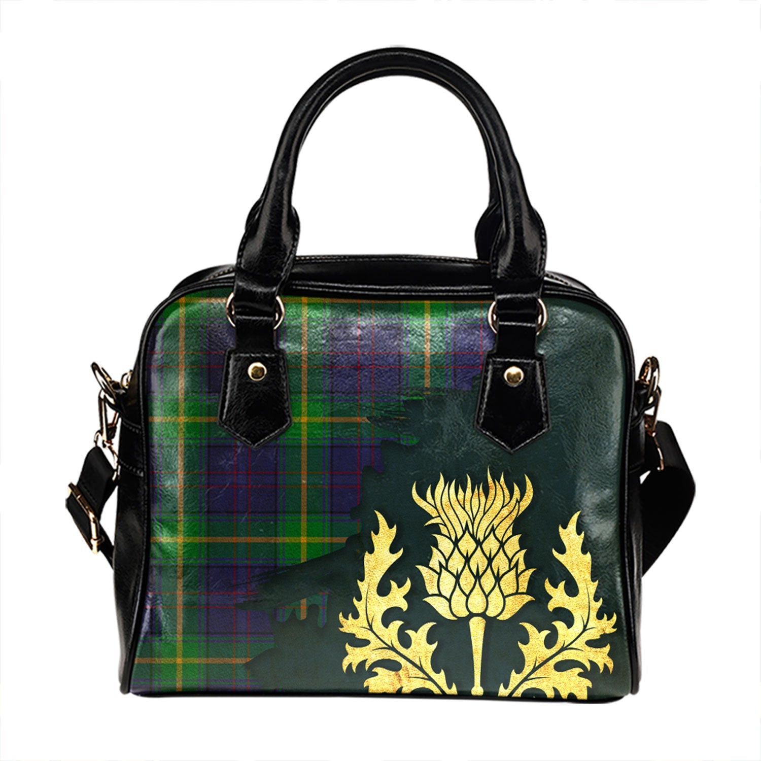 ScotsTee Shop Scottish Boyle Tartan Shoulder Handbag Thistle Oldest