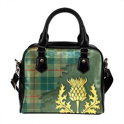 ScotsTee Shop Scottish Barclay Hunting 2 Ancient Tartan Shoulder Handbag Thistle Oldest