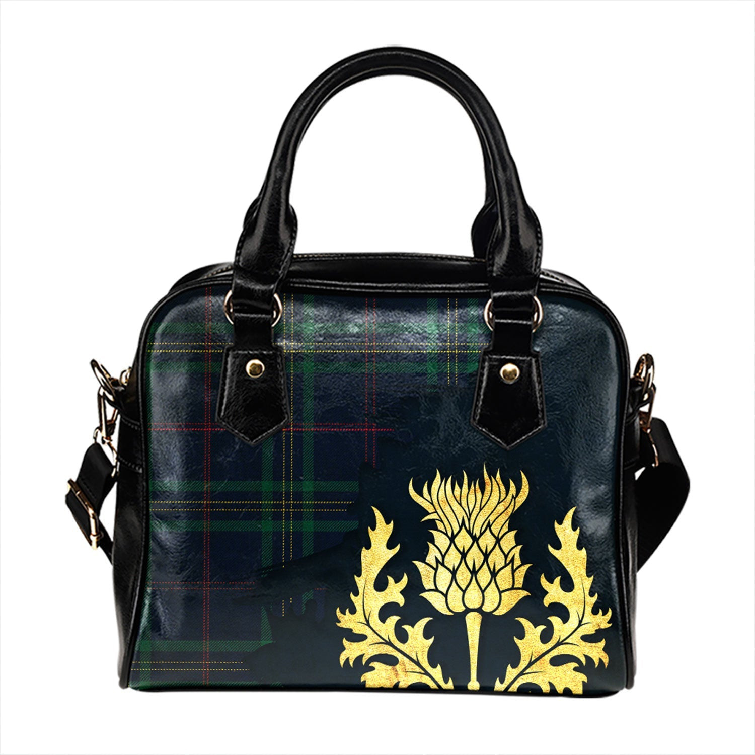 ScotsTee Shop Scottish Callaghan Modern Tartan Shoulder Handbag Thistle Oldest