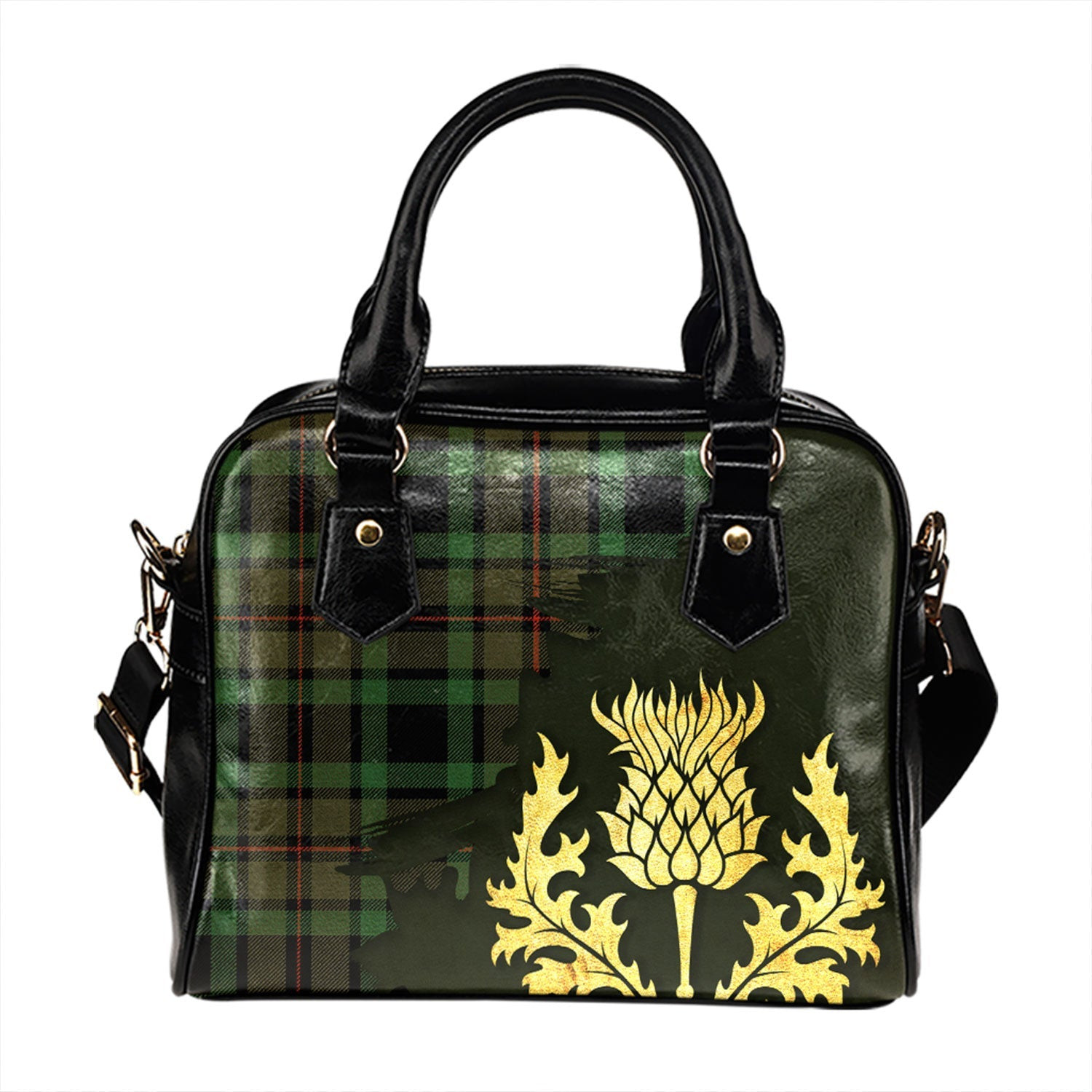 ScotsTee Shop Scottish Childers Gurkha Rifles (Childers First Gurka Rifles) Ancient Tartan Shoulder Handbag Thistle Oldest