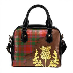 ScotsTee Shop Scottish Caledonian Ancient Tartan Shoulder Handbag Thistle Oldest