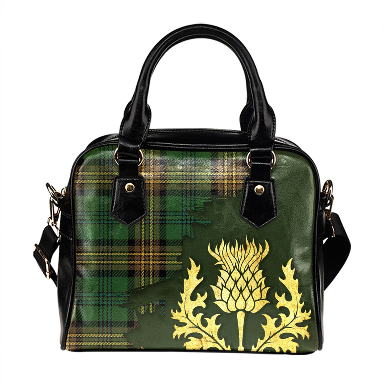 ScotsTee Shop Scottish Choinka Ancient Tartan Shoulder Handbag Thistle Oldest