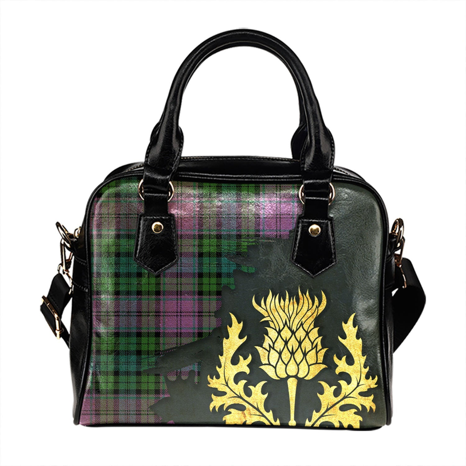 ScotsTee Shop Scottish Campbell 42nd Dress Balhousie Ancient Tartan Shoulder Handbag Thistle Oldest