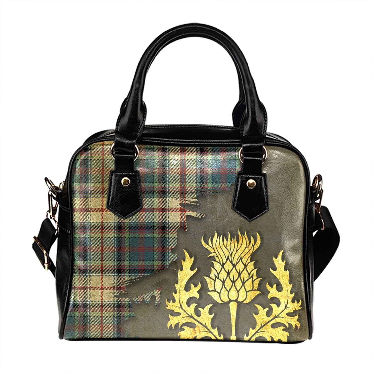 ScotsTee Shop Scottish Cooper Dress 3 Ancient Tartan Shoulder Handbag Thistle Oldest