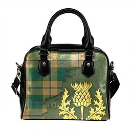 ScotsTee Shop Scottish Chisholm Colonial Ancient Tartan Shoulder Handbag Thistle Oldest