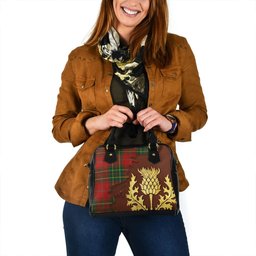 ScotsTee Shop Scottish Burnett Modern Tartan Shoulder Handbag Thistle Oldest