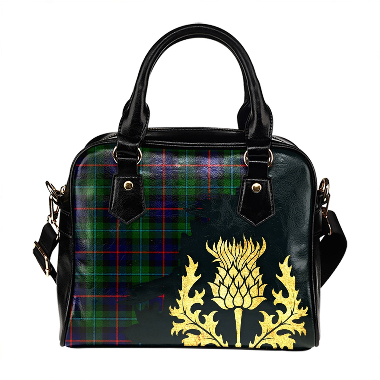 ScotsTee Shop Scottish Calder Tartan Shoulder Handbag Thistle Oldest