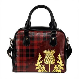 ScotsTee Shop Scottish Campbell of Lochlane Modern 2 Tartan Shoulder Handbag Thistle Oldest