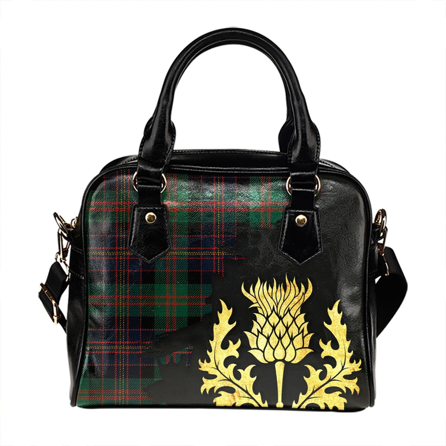 ScotsTee Shop Scottish Cameron of Erracht #3 Modern 2 Tartan Shoulder Handbag Thistle Oldest