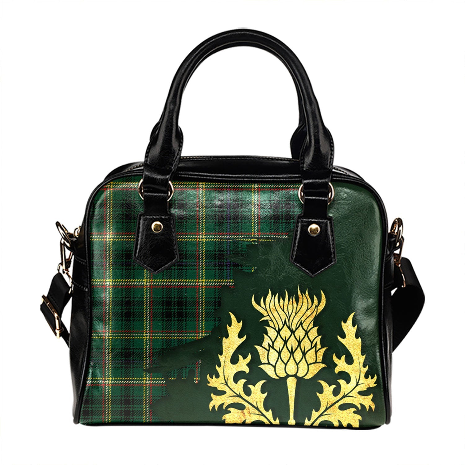 ScotsTee Shop Scottish Campbell Marquis of Lorne Modern 2 Tartan Shoulder Handbag Thistle Oldest