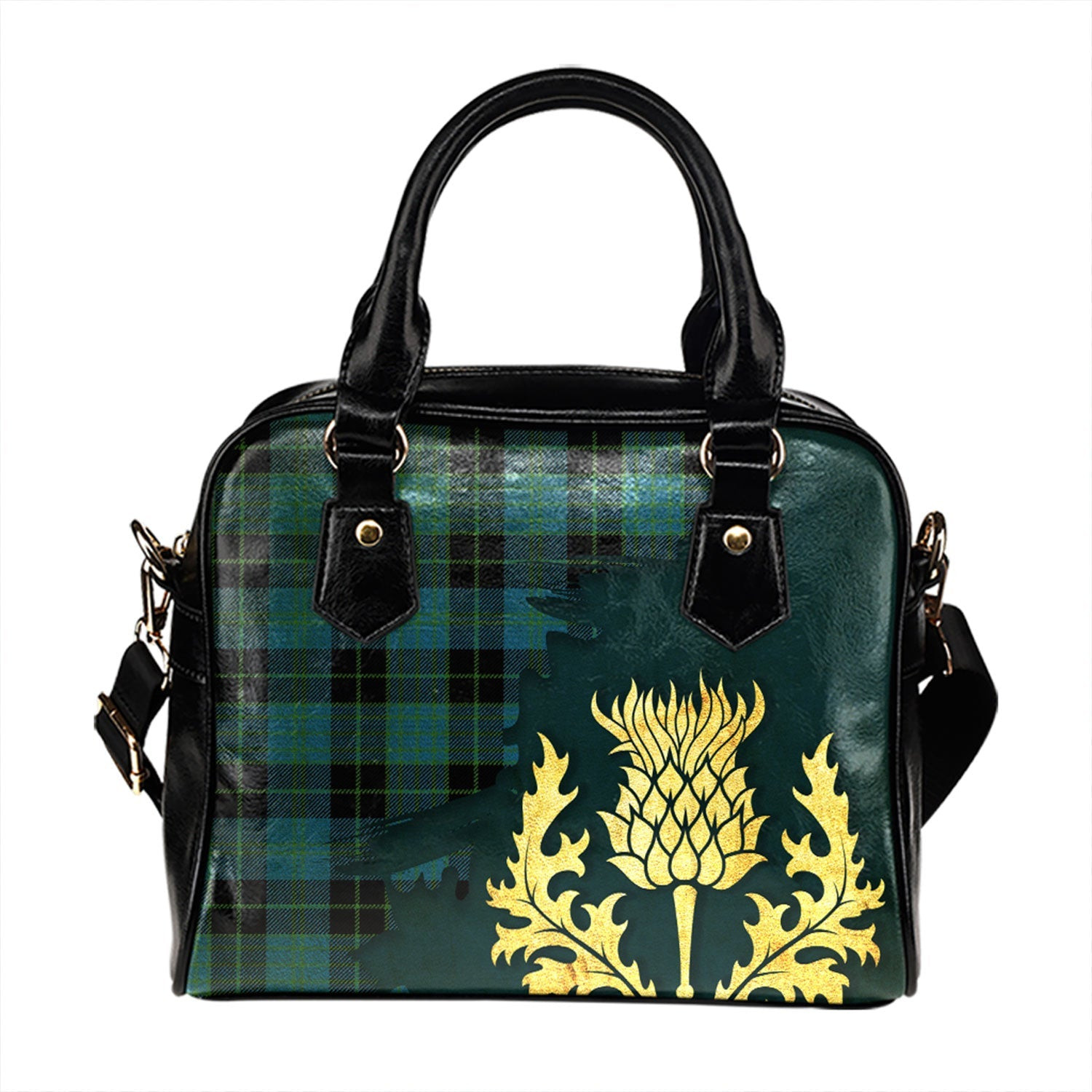 ScotsTee Shop Scottish Cargill (Clergy) Ancient Tartan Shoulder Handbag Thistle Oldest