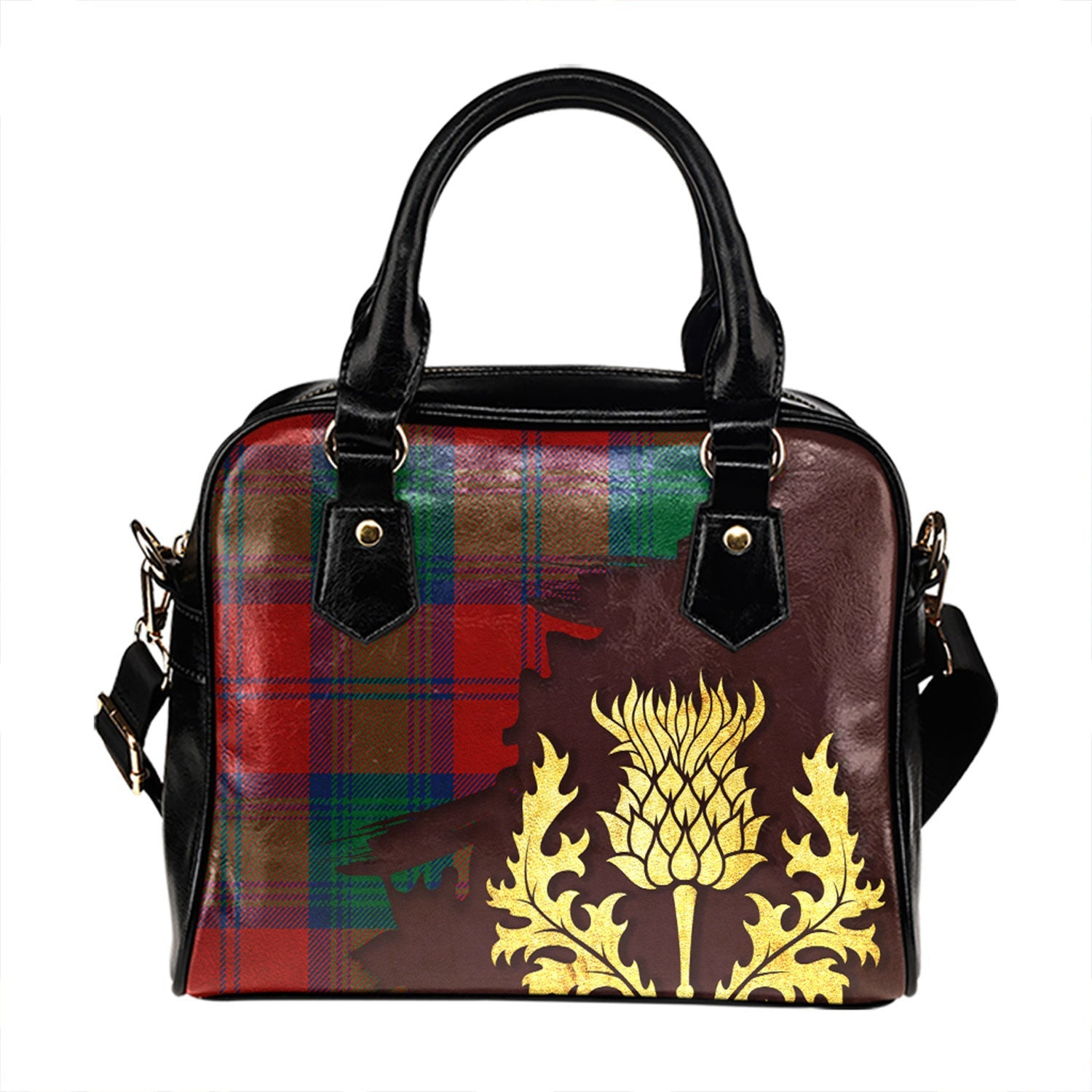 ScotsTee Shop Scottish Byres Tartan Shoulder Handbag Thistle Oldest