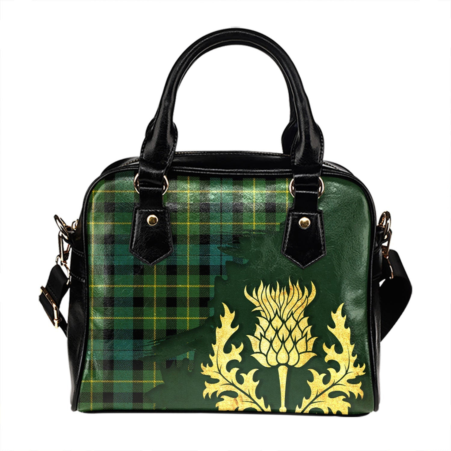 ScotsTee Shop Scottish Campbell of Breadalbane 1819 Ancient 2 Tartan Shoulder Handbag Thistle Oldest