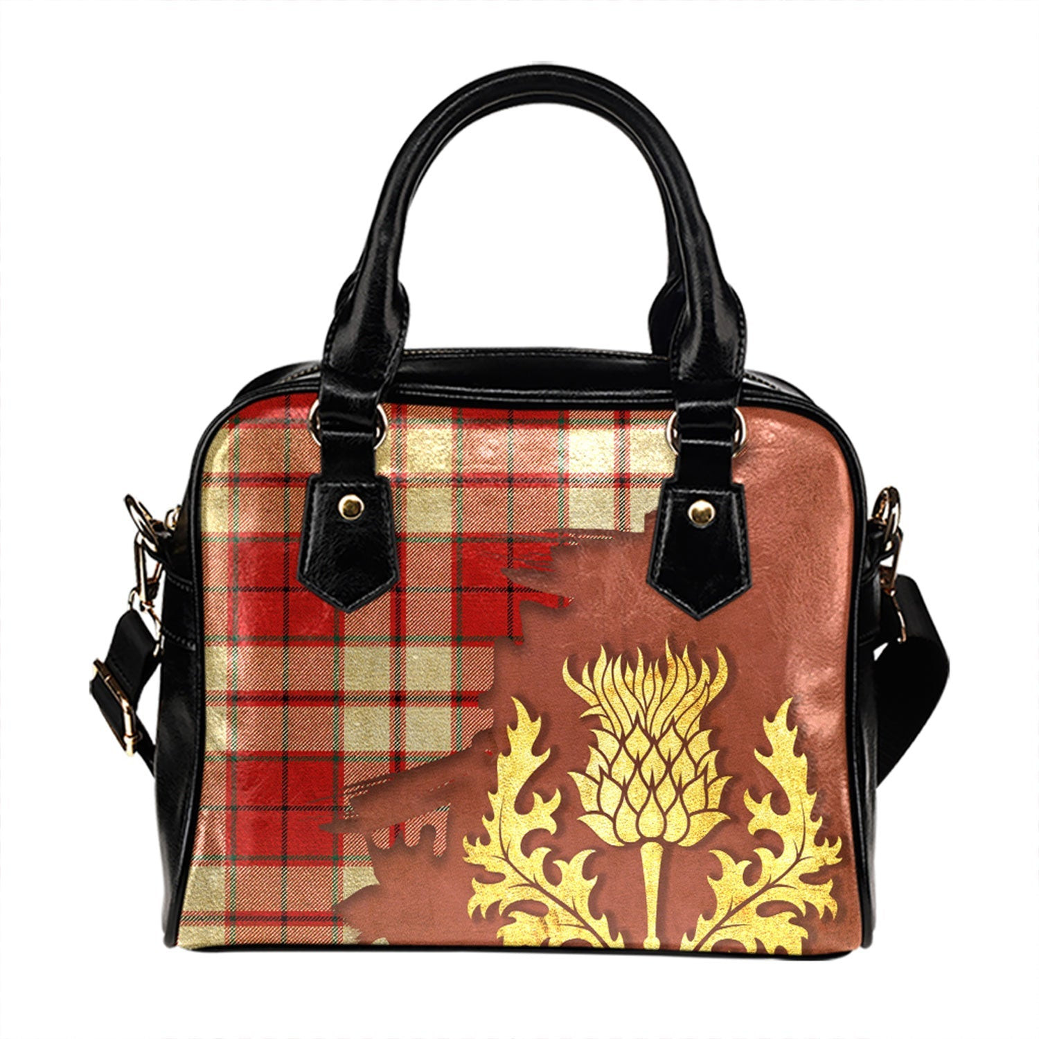ScotsTee Shop Scottish Cameron Hose Modern Tartan Shoulder Handbag Thistle Oldest