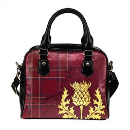 ScotsTee Shop Scottish Burnett Hunting Modern Tartan Shoulder Handbag Thistle Oldest