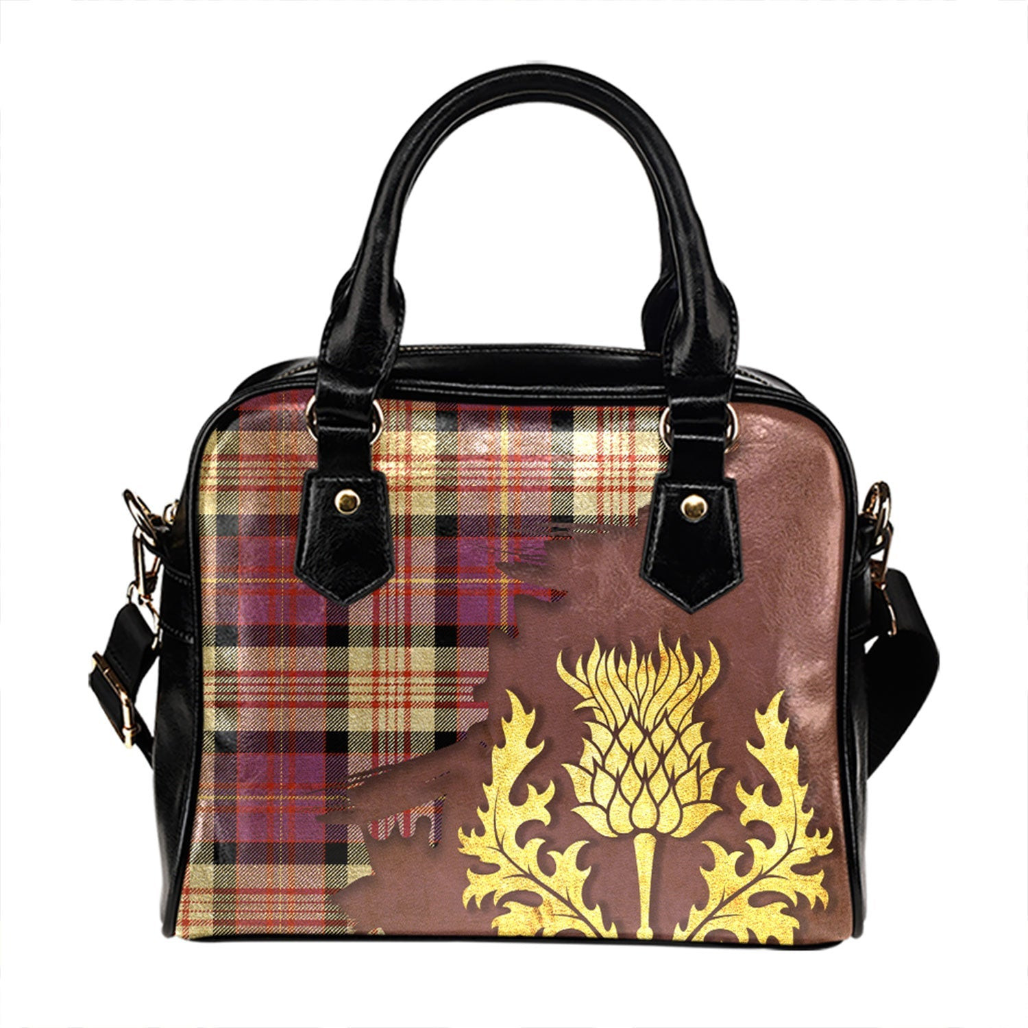ScotsTee Shop Scottish Cameron of Erracht Dress #2 Ancient 2 Tartan Shoulder Handbag Thistle Oldest