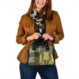 ScotsTee Shop Scottish Campbell of Cawdor Dress Ancient Tartan Shoulder Handbag Thistle Oldest