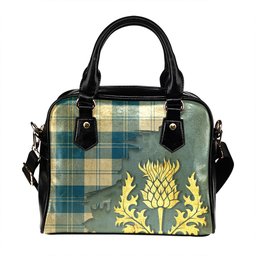 ScotsTee Shop Scottish Erskine Dress Dance Blue Ancient Tartan Shoulder Handbag Thistle Oldest