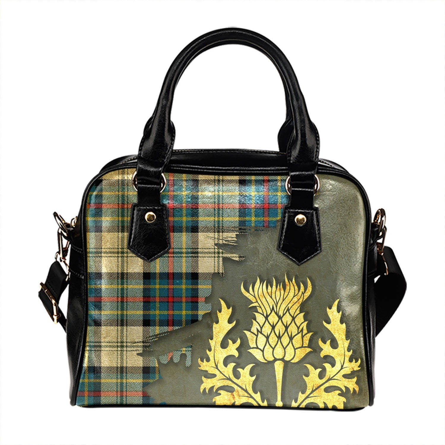 ScotsTee Shop Scottish Gillies Blue Dress Dance 1 Tartan Shoulder Handbag Thistle Oldest