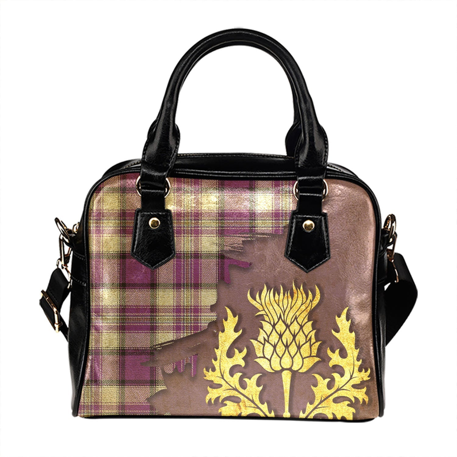 ScotsTee Shop Scottish Craig Paisley (Craigie Paisley) Weathered Tartan Shoulder Handbag Thistle Oldest