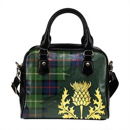 ScotsTee Shop Scottish Davidson of Tulloch Modern Tartan Shoulder Handbag Thistle Oldest