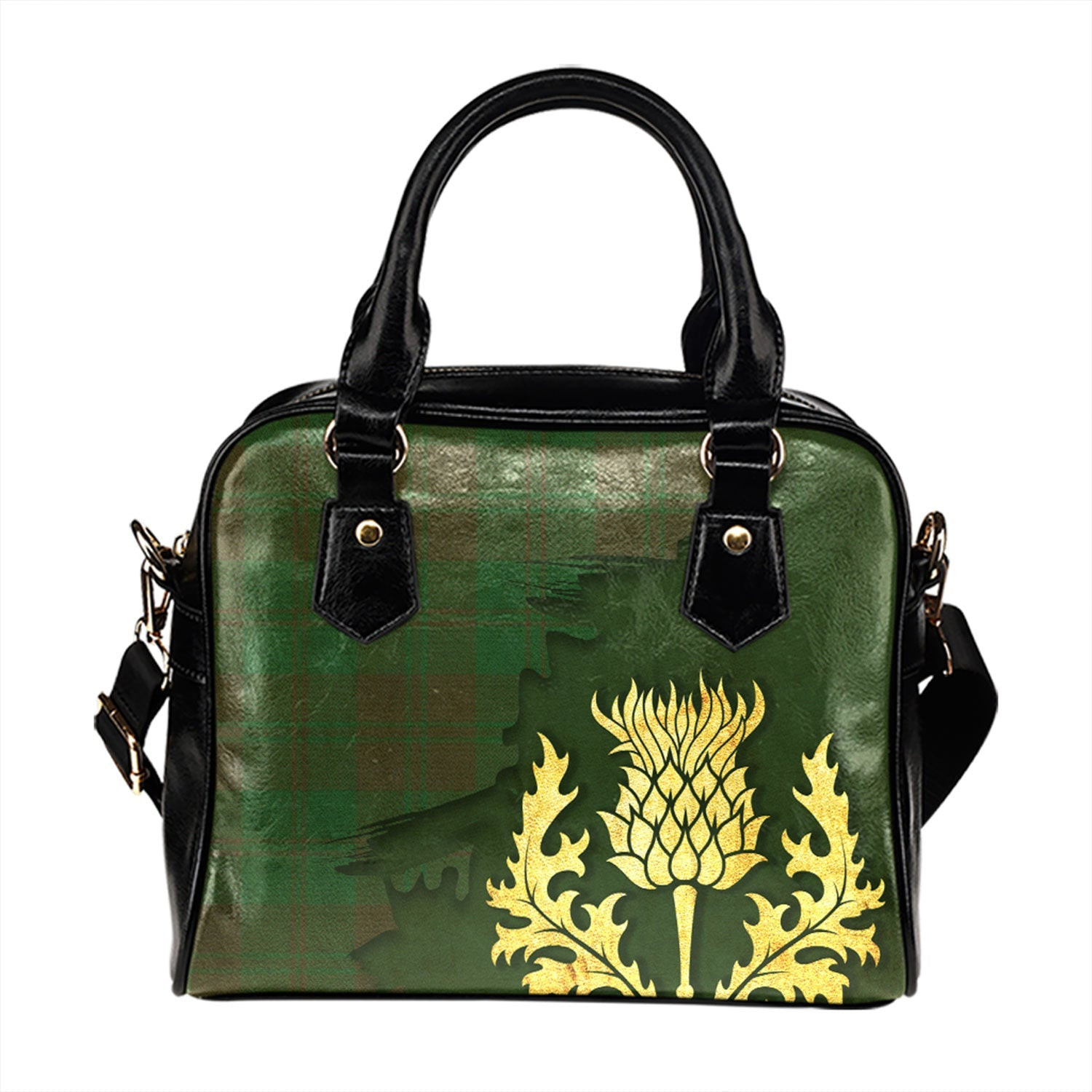 ScotsTee Shop Scottish Erskine Hunting Ancient Tartan Shoulder Handbag Thistle Oldest