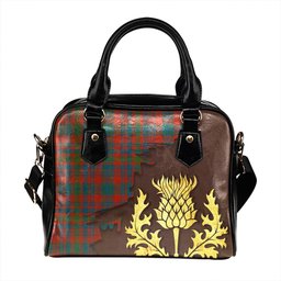 ScotsTee Shop Scottish Fiddes Kelvingrove Artifact Ancient Tartan Shoulder Handbag Thistle Oldest