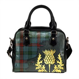 ScotsTee Shop Scottish Eglinton District (Montgomery of Ayrshire) Ancient Tartan Shoulder Handbag Thistle Oldest