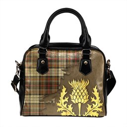 ScotsTee Shop Scottish Douglas Dress Weathered Tartan Shoulder Handbag Thistle Oldest
