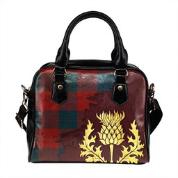 ScotsTee Shop Scottish Mary Erskine School (MacGregor Gregor of Deeside) Modern Tartan Shoulder Handbag Thistle Oldest