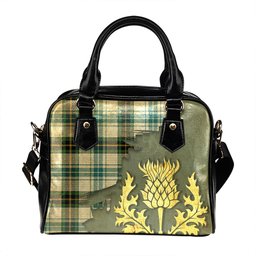 ScotsTee Shop Scottish Henderson Dress 3 (MacKendrick Dress 3) Ancient Tartan Shoulder Handbag Thistle Oldest