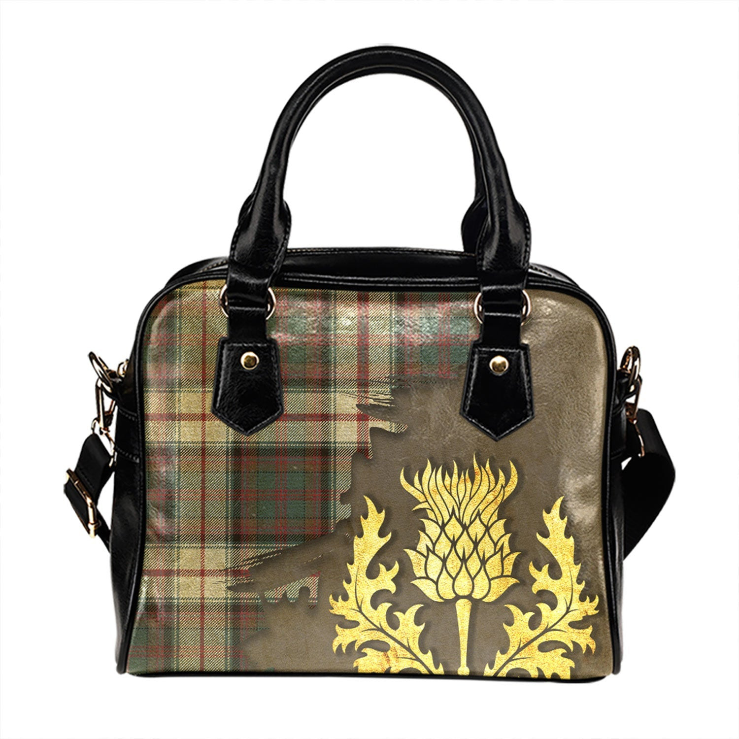 ScotsTee Shop Scottish Cooper Dress 3 Weathered Tartan Shoulder Handbag Thistle Oldest