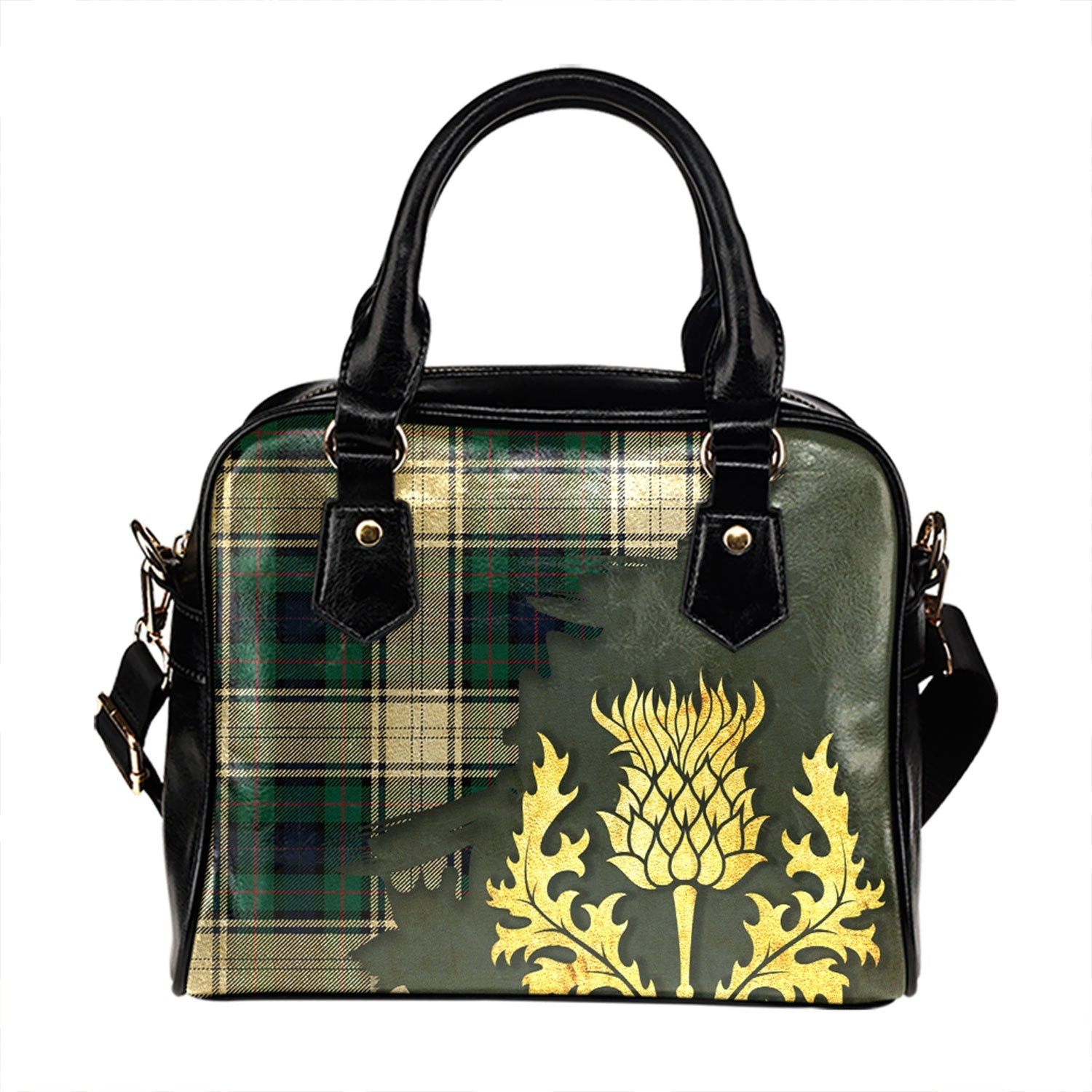 ScotsTee Shop Scottish Murray of Atholl Dress (Murray Dress) Modern Tartan Shoulder Handbag Thistle Oldest