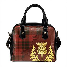 ScotsTee Shop Scottish MacLeod of Raasay Weathered Tartan Shoulder Handbag Thistle Oldest