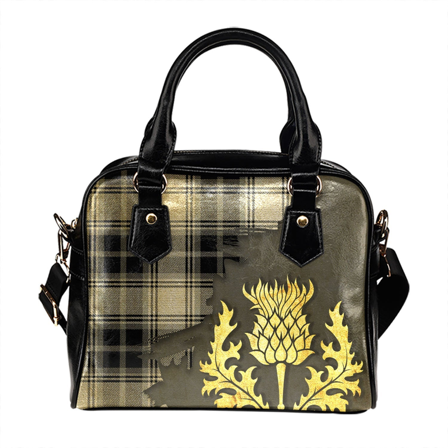ScotsTee Shop Scottish O-Sullivan Beare Modern Tartan Shoulder Handbag Thistle Oldest