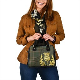 ScotsTee Shop Scottish Kelly Dress Ancient Tartan Shoulder Handbag Thistle Oldest