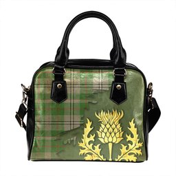 ScotsTee Shop Scottish Irvine of Glentulchan Modern Tartan Shoulder Handbag Thistle Oldest