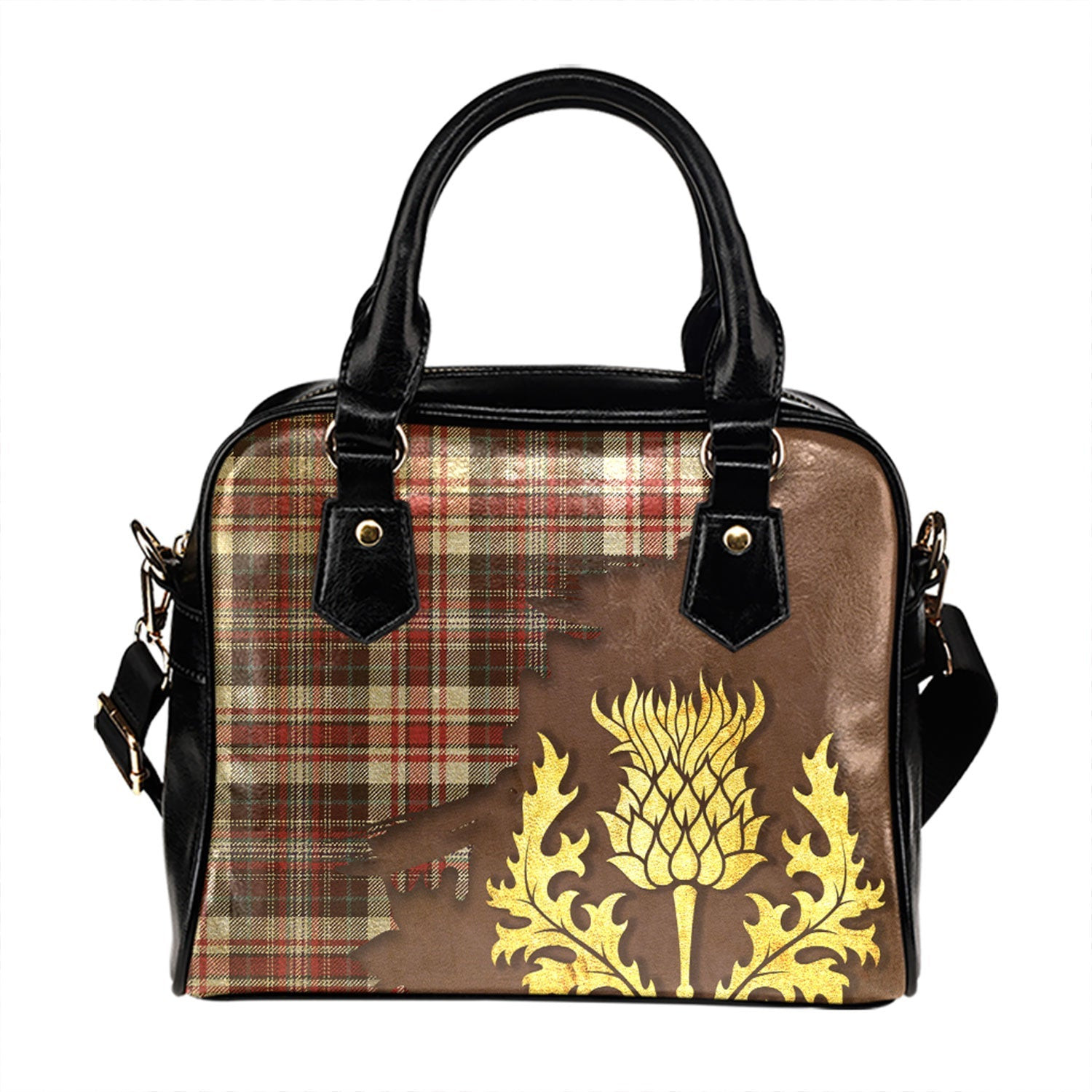 ScotsTee Shop Scottish Jacobite Dress 2 Weathered Tartan Shoulder Handbag Thistle Oldest