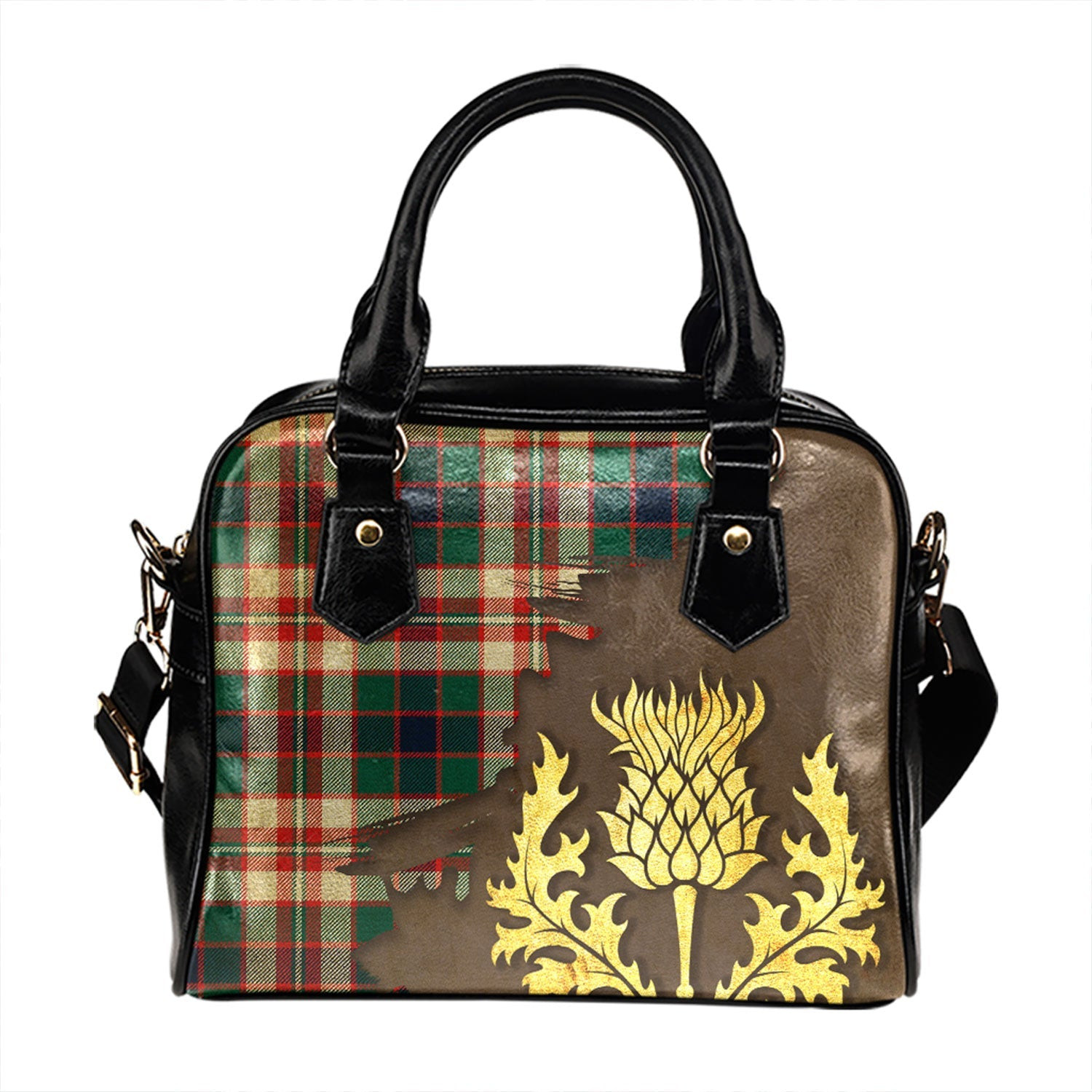 ScotsTee Shop Scottish Robertson Dress Modern Tartan Shoulder Handbag Thistle Oldest