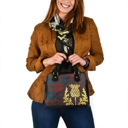 ScotsTee Shop Scottish MacGregor of Glengyle (Gregor of Deeside) Ancient Tartan Shoulder Handbag Thistle Oldest