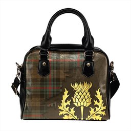 ScotsTee Shop Scottish Urquhart Broad Red Weathered Tartan Shoulder Handbag Thistle Oldest